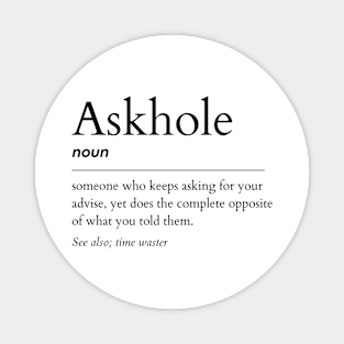 Askhole Noun Magnet